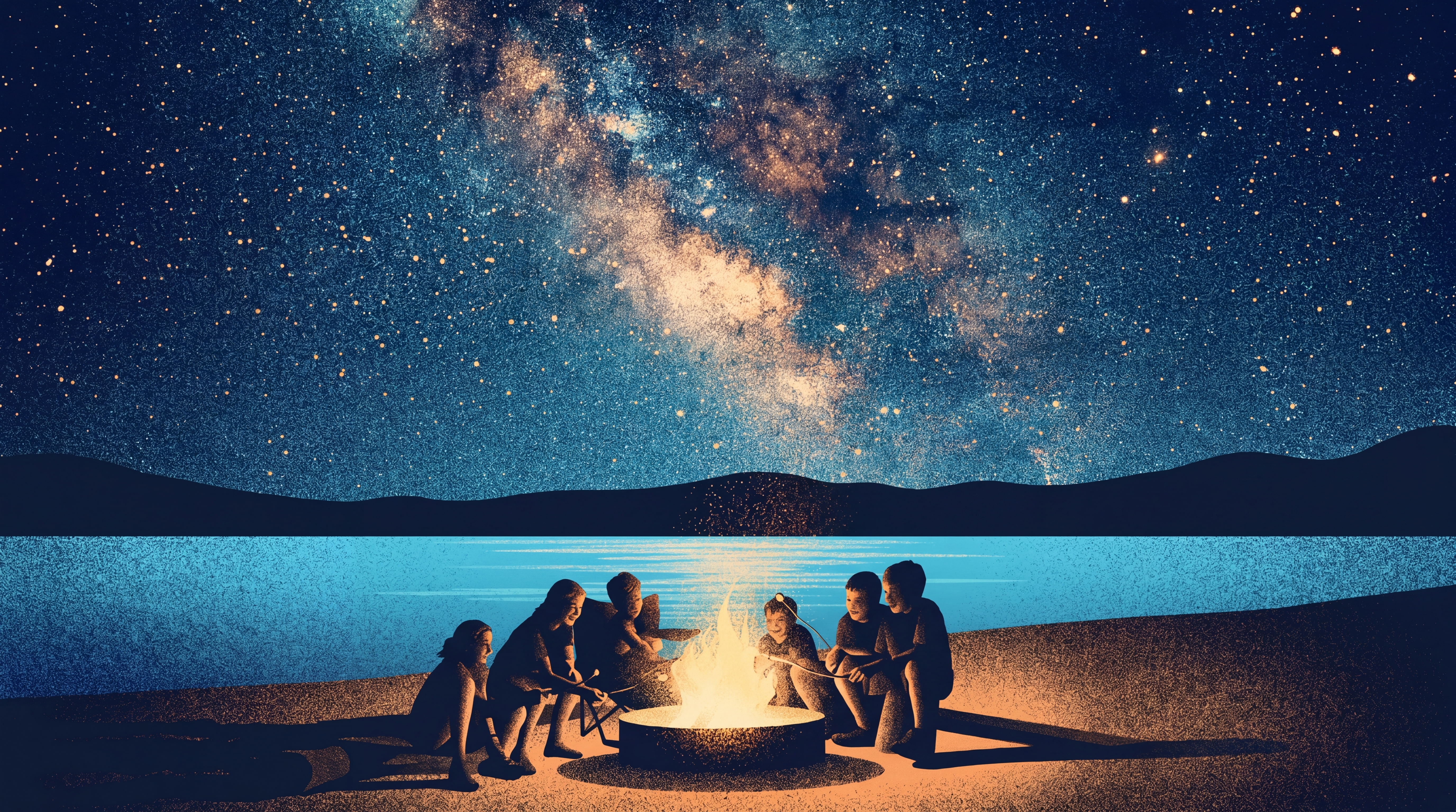 Campfire illustration